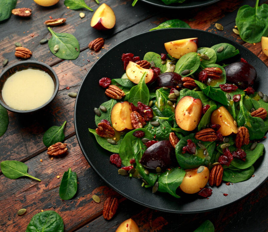 Blue cheese and plum summer salad recipe