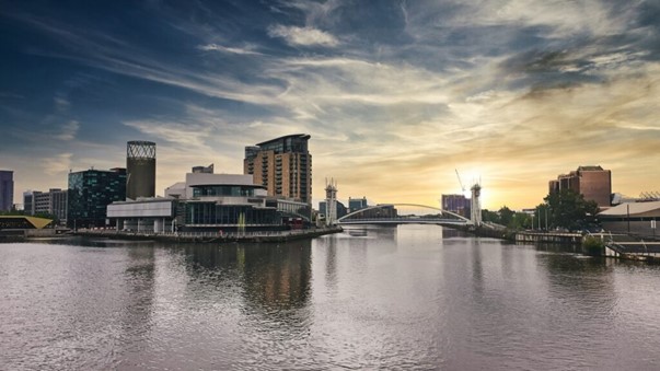 Photograph of Manchester City river-side