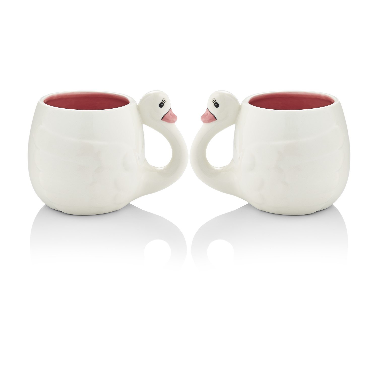 Swan Set of 2 Ceramic Swan Character Mugs