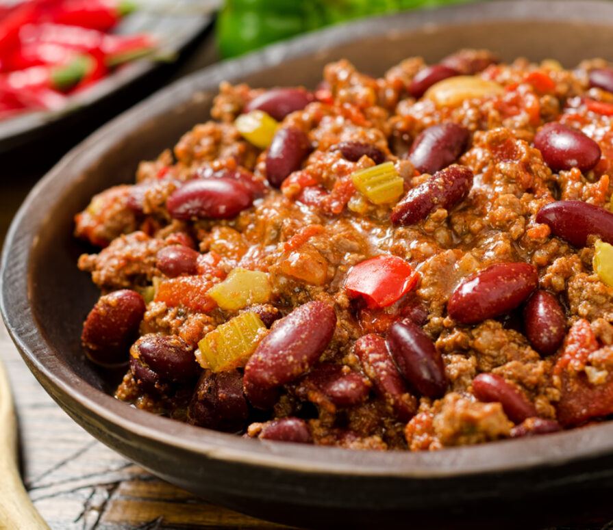A spicy and delicious chilli con carne recipe in slow cooker