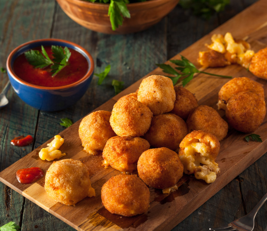 Air fryer mac and cheese bites
