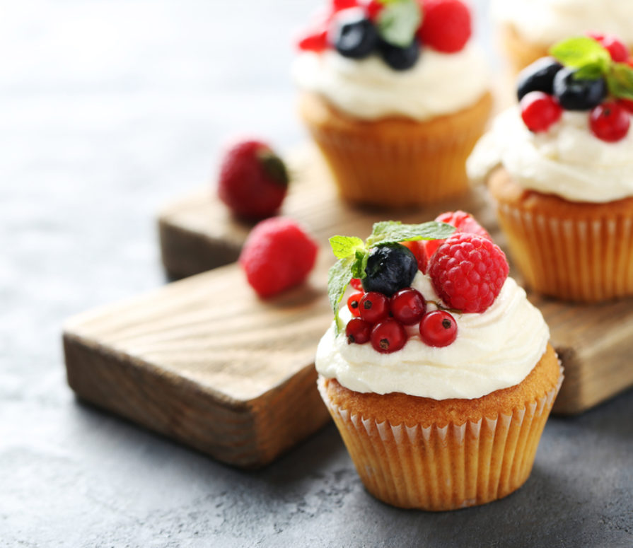 Summer berry cupcakes