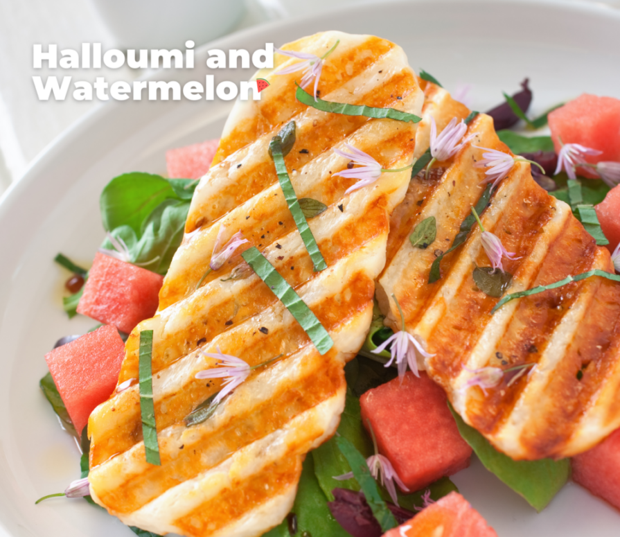 Grilled Halloumi and Watermelon