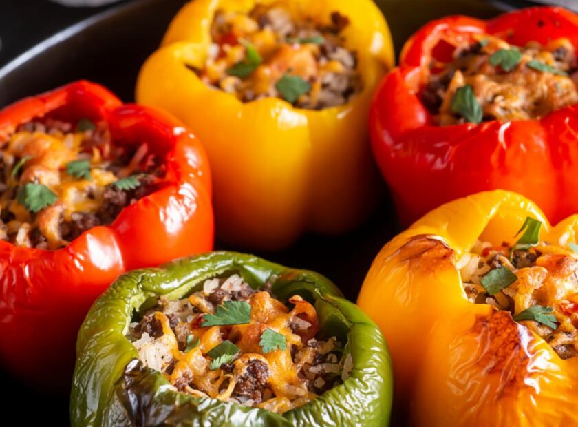 Air Fryer Stuffed Peppers - Healthy and flavourful for a delicious dinner
