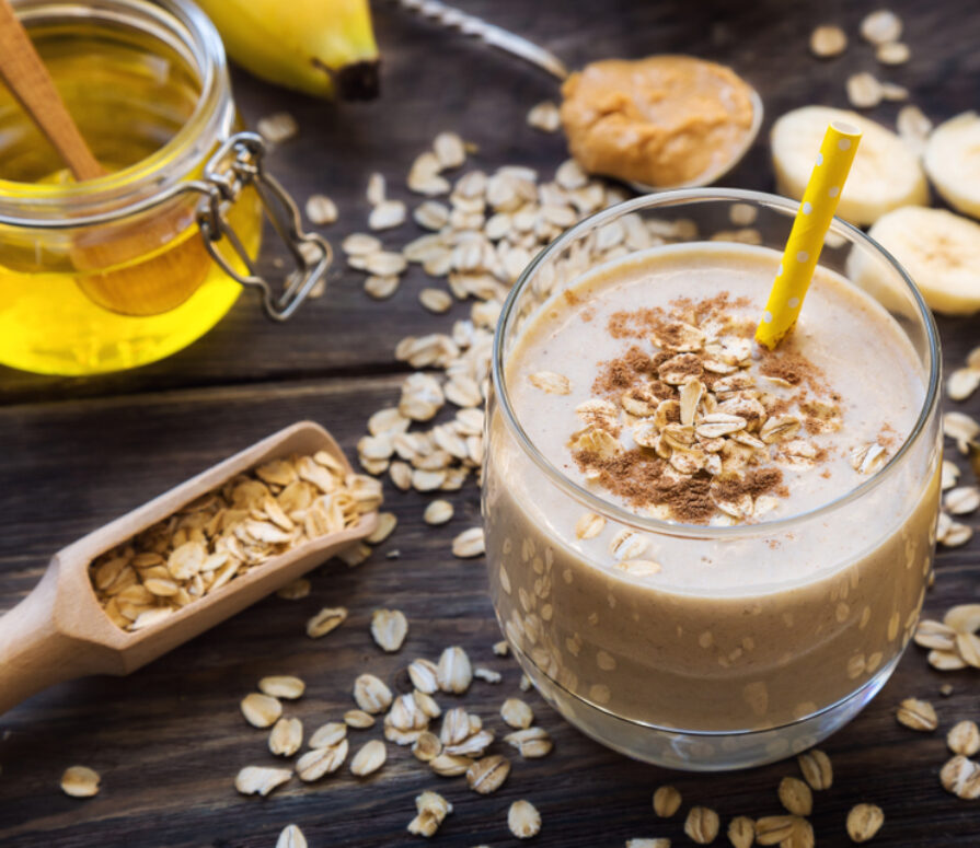 Banana And Oat Breakfast Smoothie