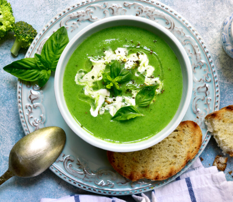 Broccoli And Pea Soup With Coconut Milk