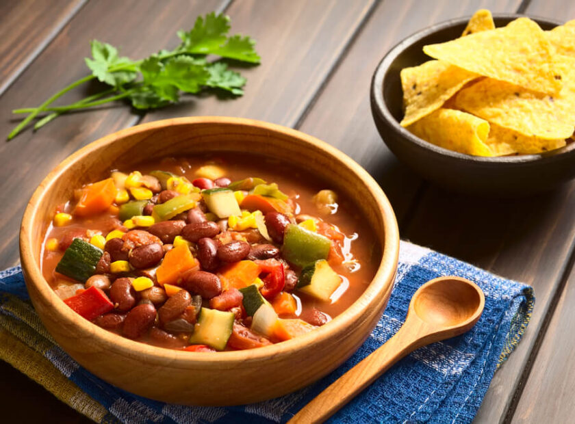 Slow Cooker Vegetable Chilli - Mexican Food Recipe