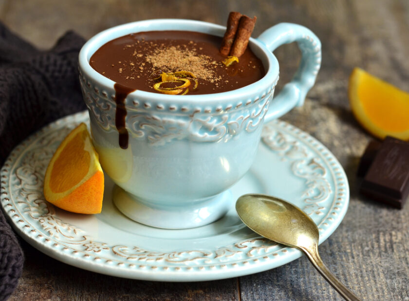 Cointreau Orange Hot Chocolate With Cinnamon Twist - Hot drink recipe 