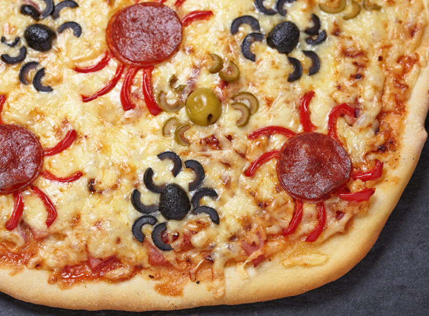 Healthy Spidery Pizzas - Healthy Halloween Pizza Recipe